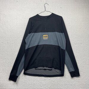 RNH Bikes Cycle Tech Jersey Size L Black Shirt 3/4 Zip Long Sleeve Canada made